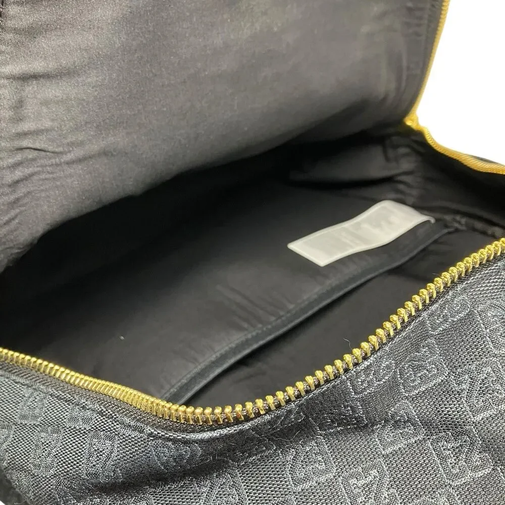 Jordan Monogram Backpack Womens 25L Black Gold Zip Jumpman School Travel Bag